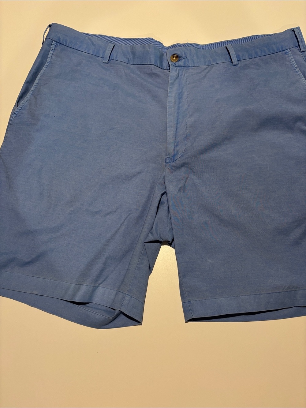 Peter Millar Light Blue Flat Front Cotton Shorts 8 inch inseam
